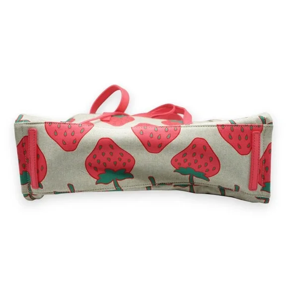 Kate‎ Spade STRAWBERRY MEGA SAM Canvas Tote Picnic with Wallet 14.5x 11x4.5